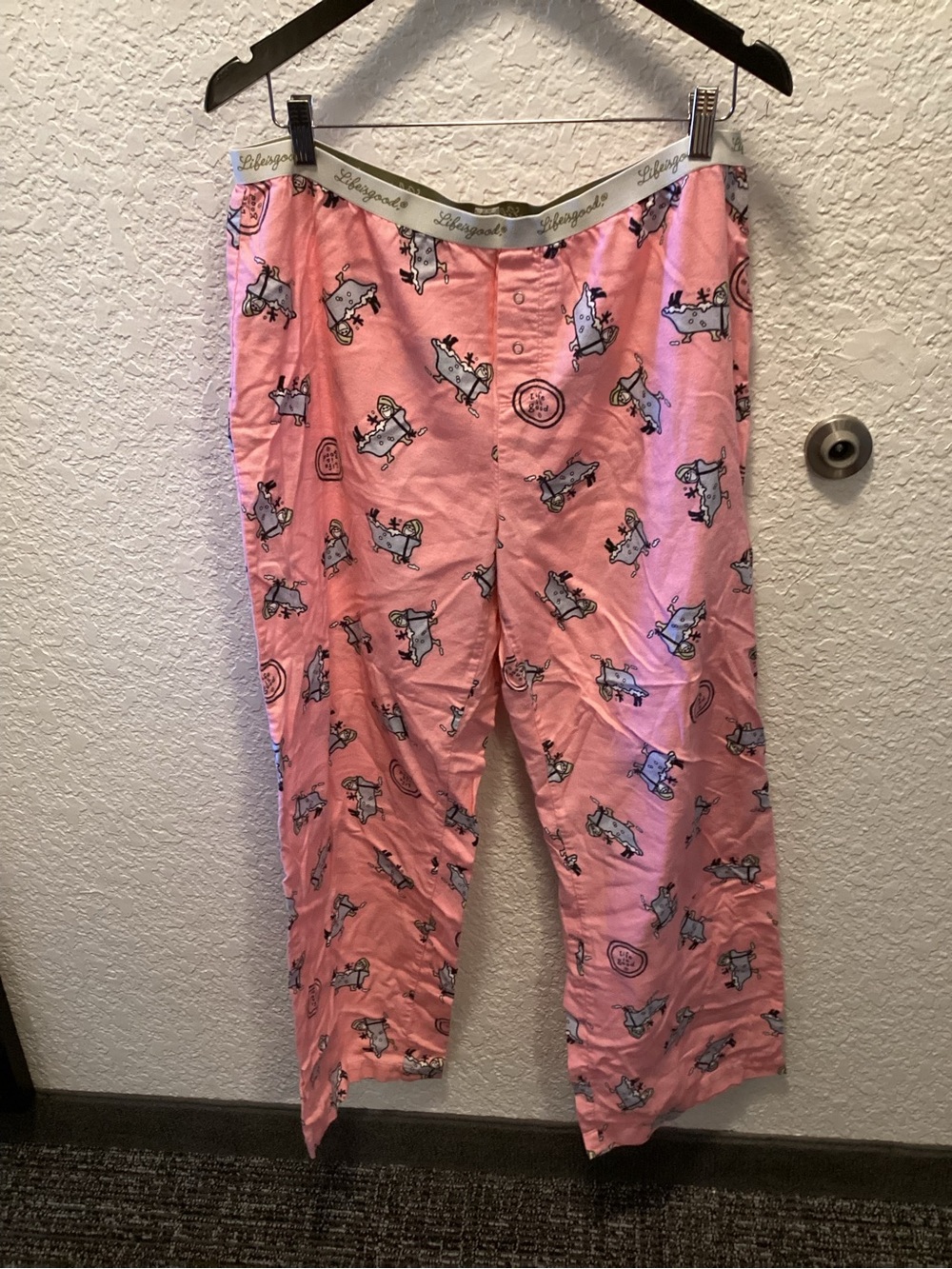 Life is Good Pink Printed women’s Pajama Bottoms